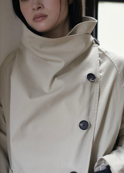 【先行】Funnel-Neck Trench Coat ※10月中旬より順次配送