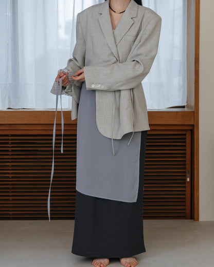 Tie Wrap Tailored Jacket