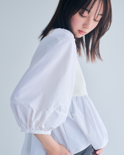 【予約】Square Neck Peplum Tops※6月下旬配送