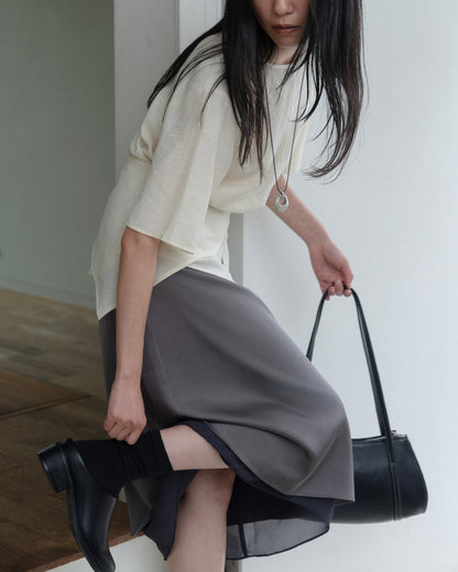 Tie-Waist Satin Skirt（6/26 21:00-）