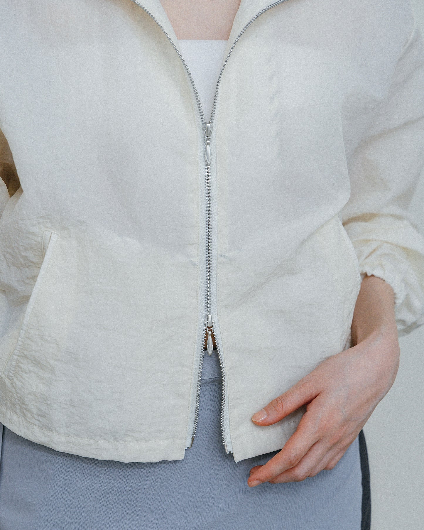 Washed Sheer Blouson