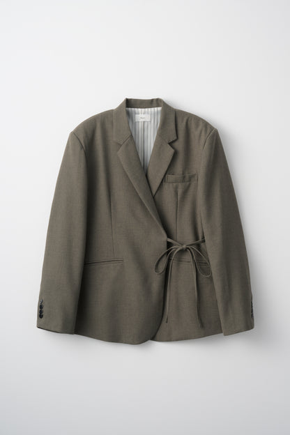 Tie Wrap Tailored Jacket