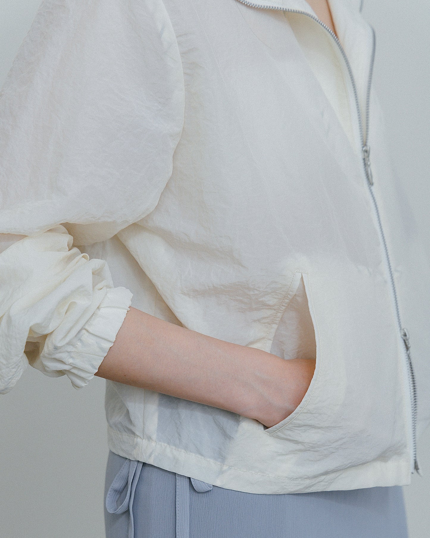 Washed Sheer Blouson