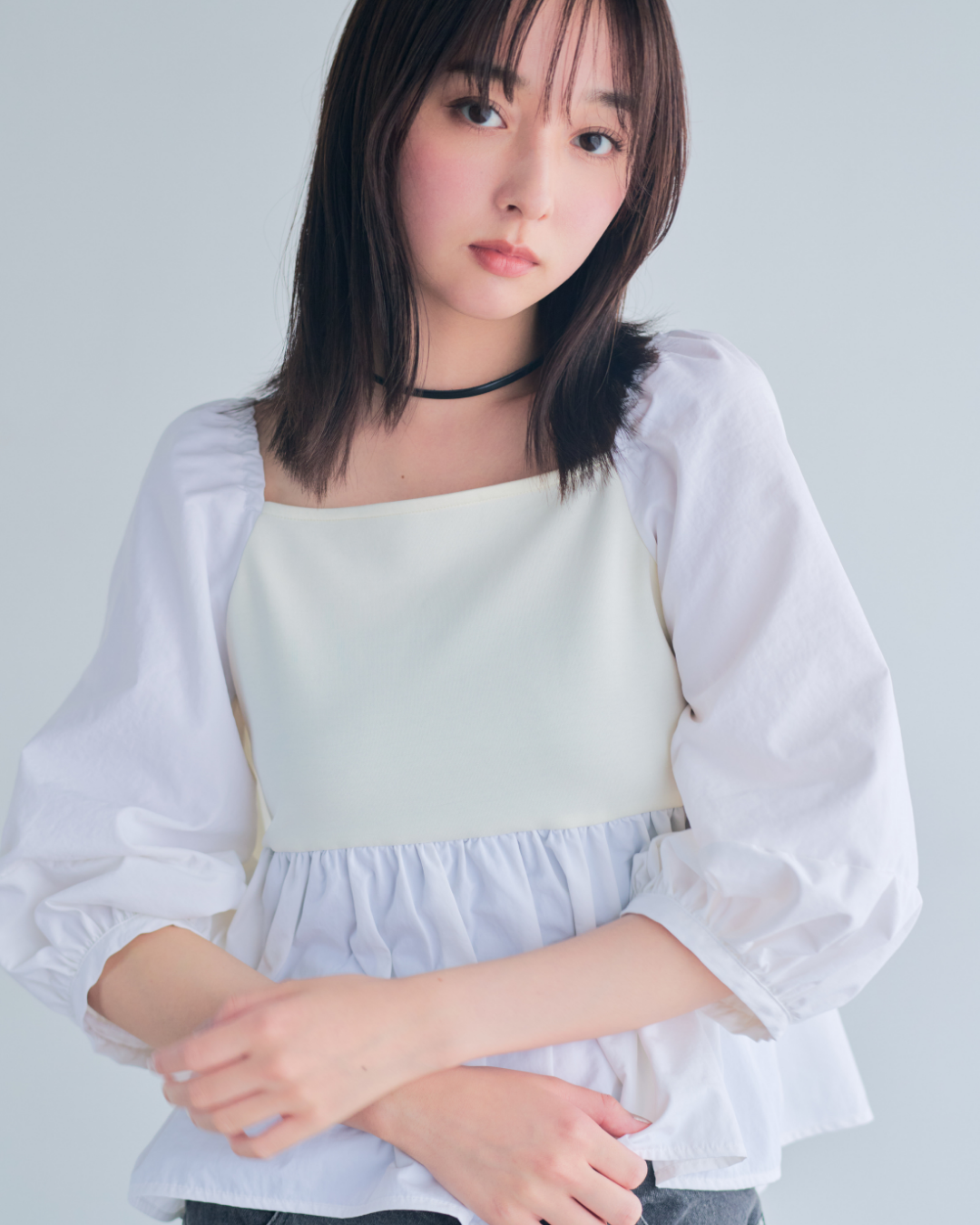 【予約】Square Neck Peplum Tops※6月下旬配送