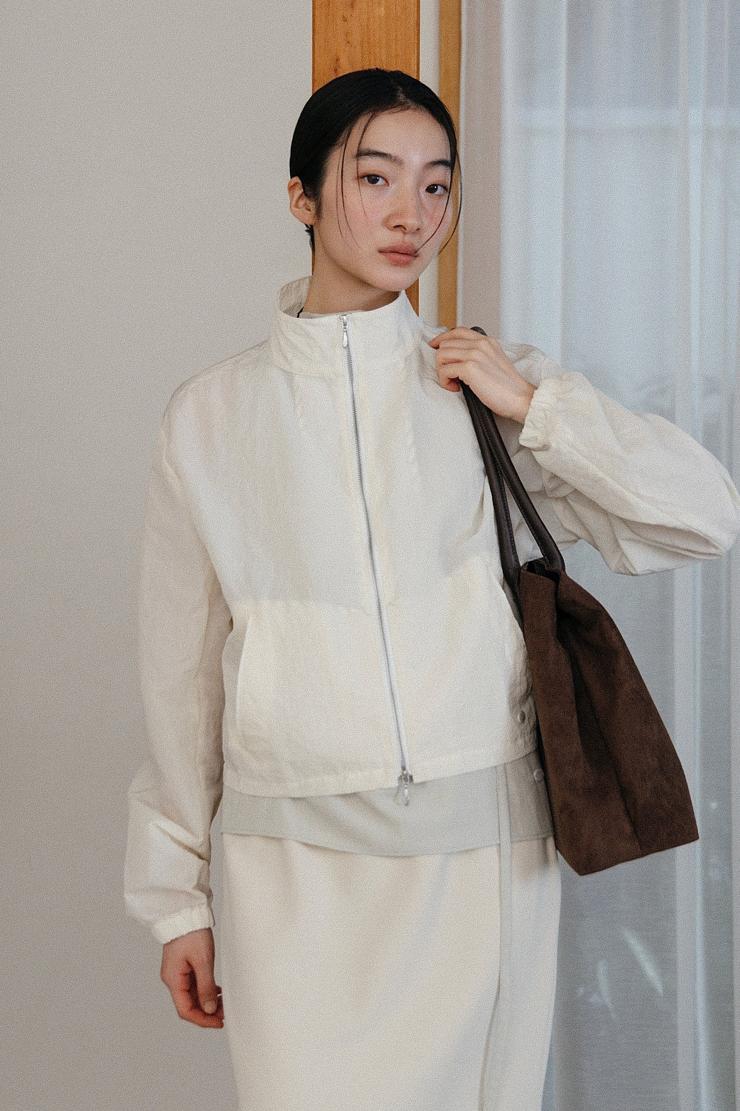 Washed Sheer Blouson