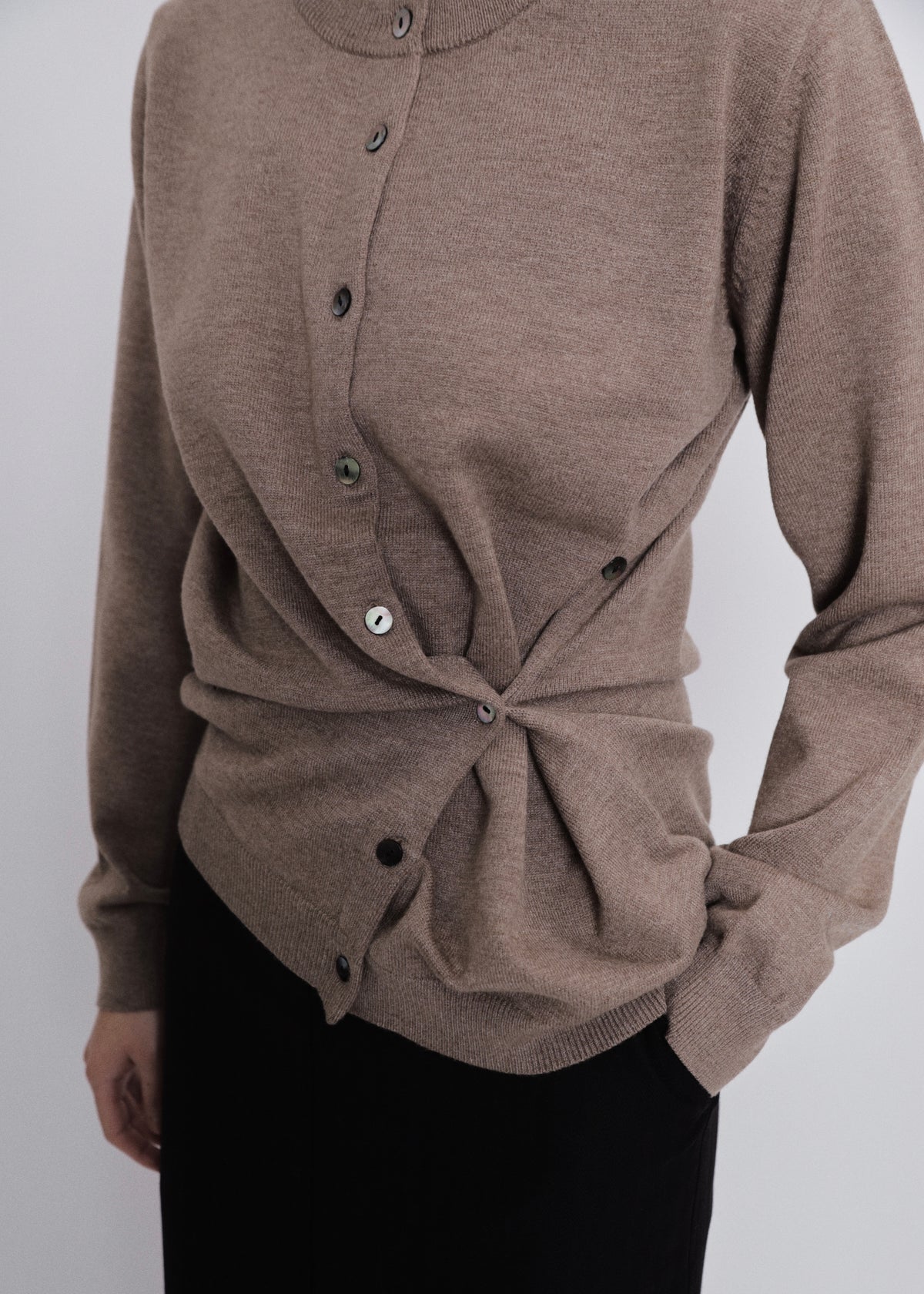 【先行】Wrap Knit Cardigan with Scarf ※10月中旬より順次配送