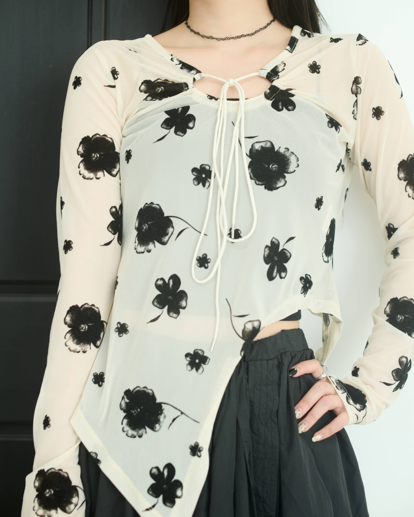 Printed Sheer Tops