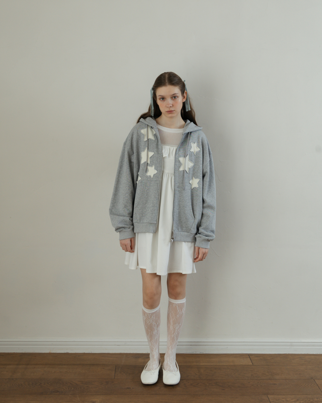 Star Patchwork Zip Hoodie