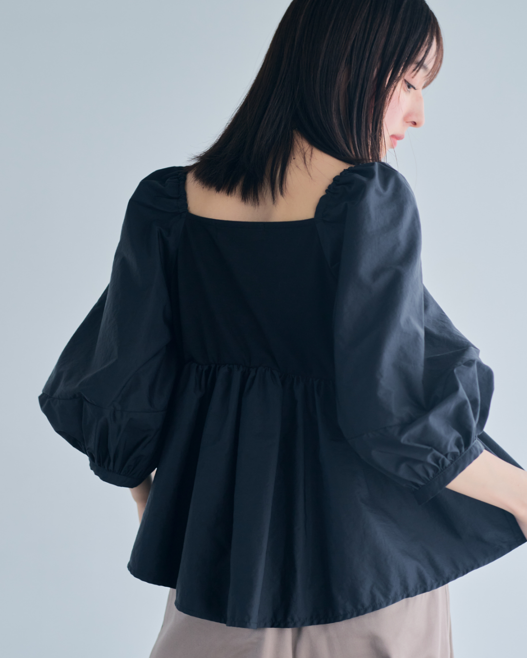 【予約】Square Neck Peplum Tops※6月下旬配送