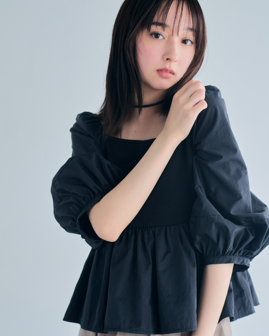 【予約】Square Neck Peplum Tops※6月下旬配送