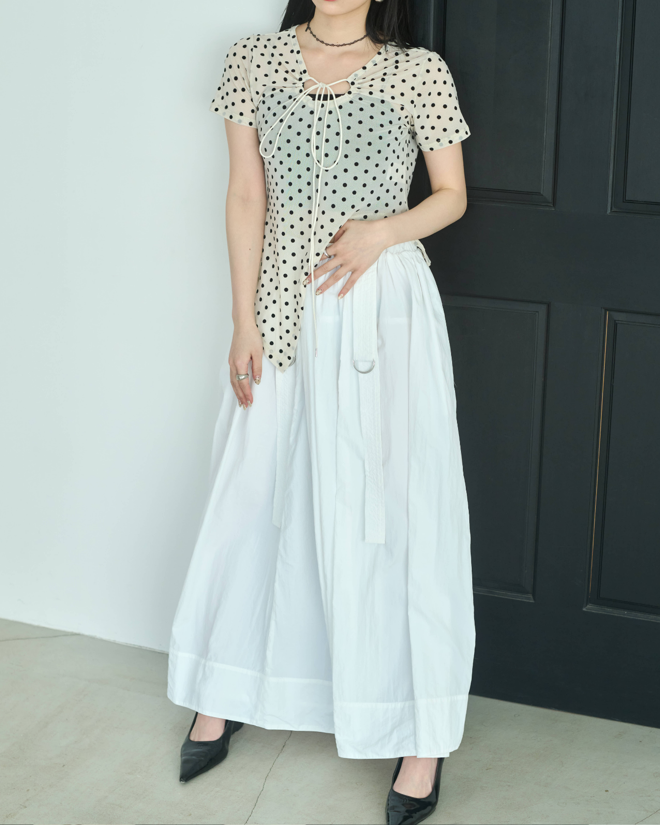Printed Sheer Short Sleeve Tops