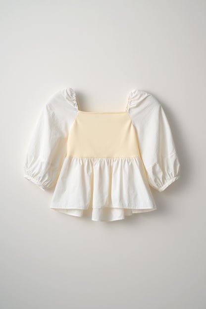 【予約】Square Neck Peplum Tops※6月下旬配送
