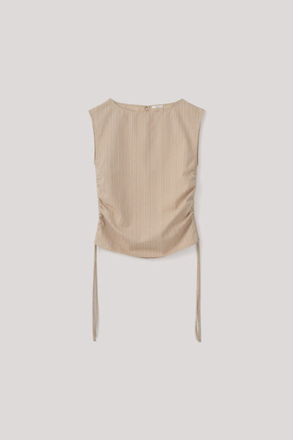 Boat Neck Drawstring Top