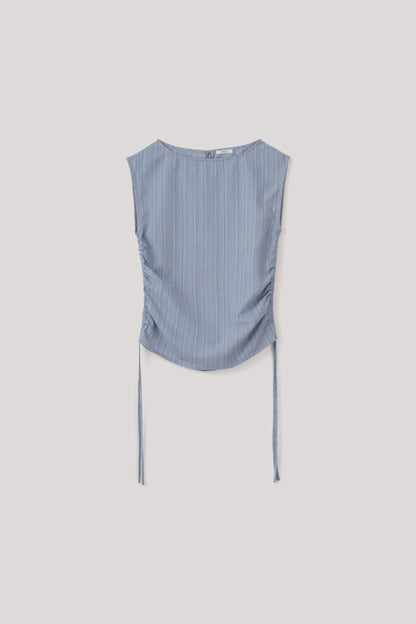 Boat Neck Drawstring Top