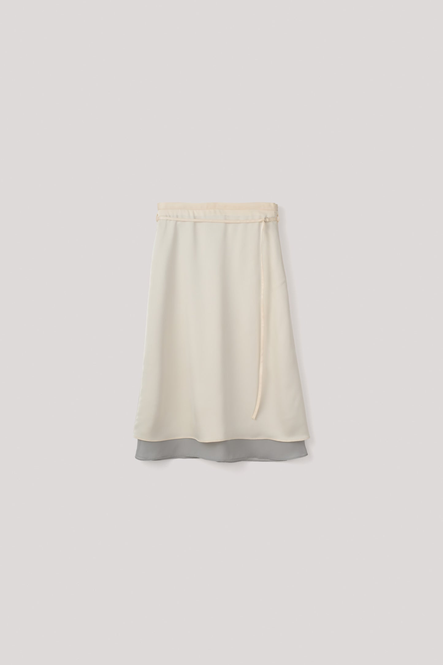 Tie-Waist Satin Skirt