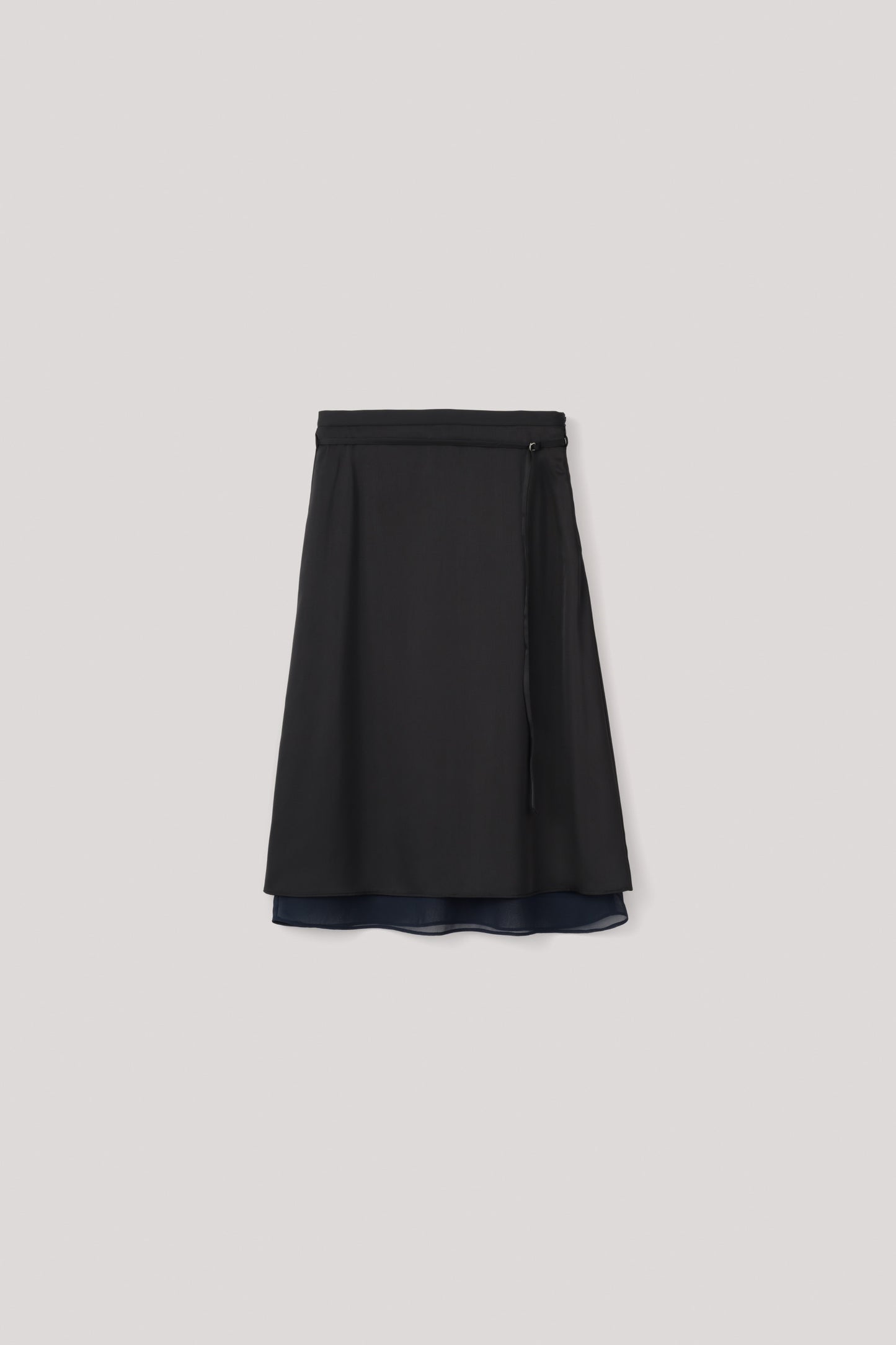 Tie-Waist Satin Skirt