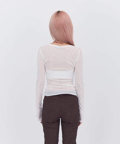 Sheer Long Sleeve Tee