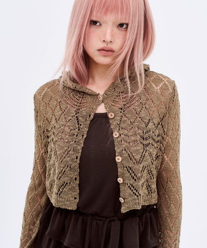 Crochet Hooded Cardigan【先行予約】