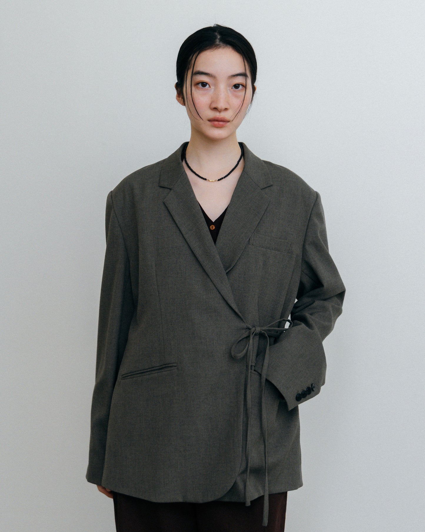 Tie Wrap Tailored Jacket