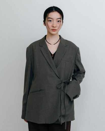 Tie Wrap Tailored Jacket