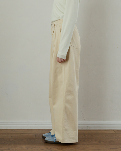 Two-Tuck Studded Twill Pants