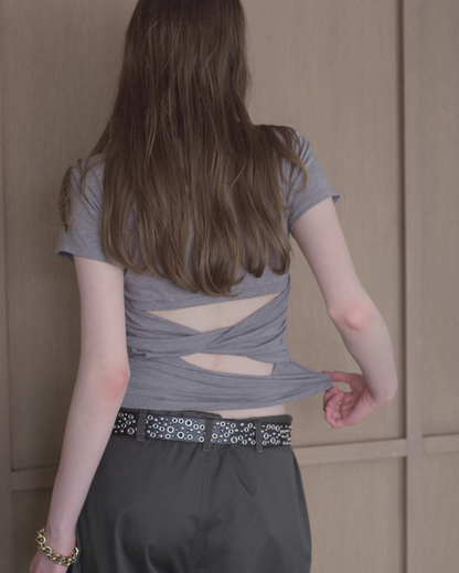 【予約】Back Open Compact Tee※6月下旬配送