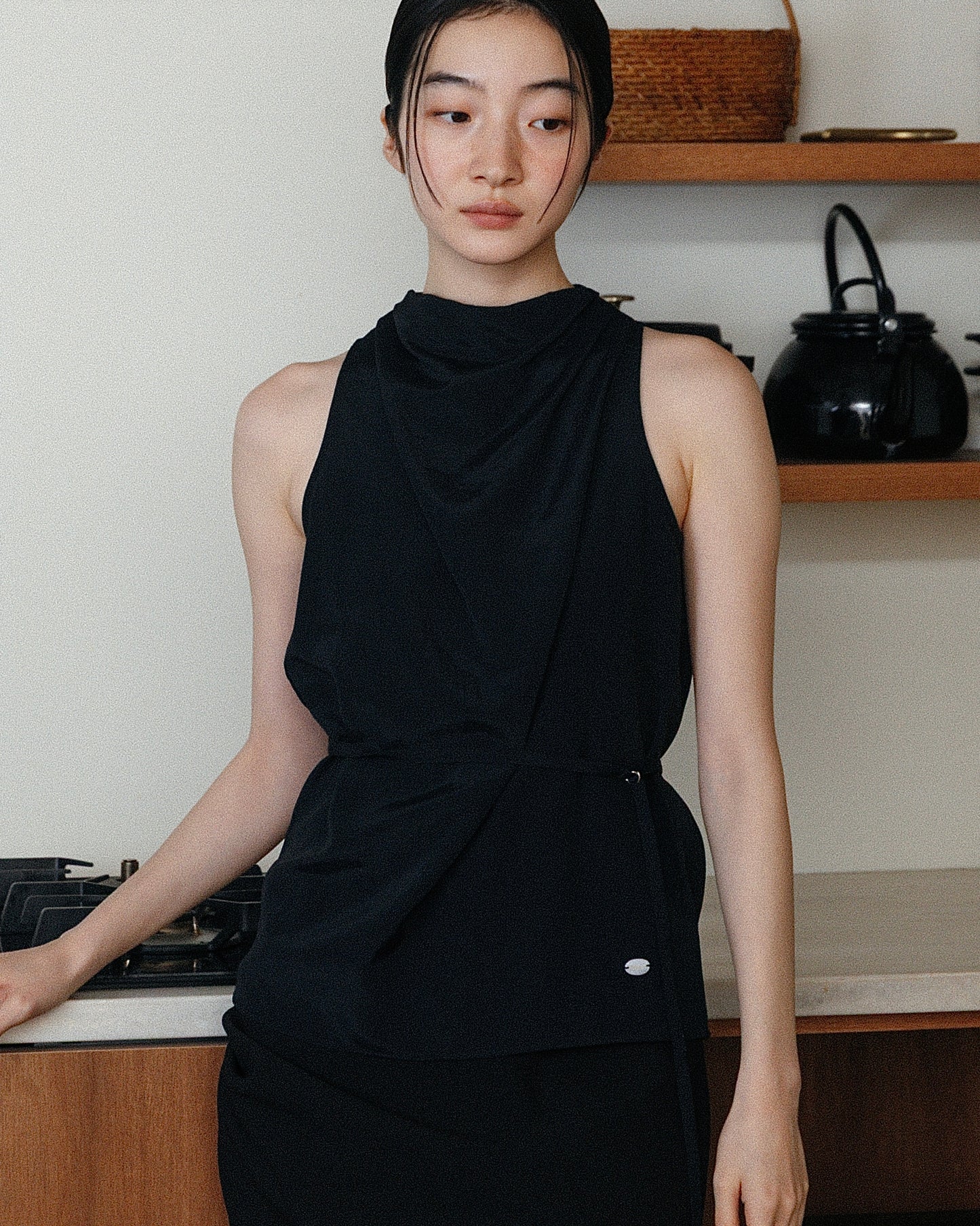 Drape Tie Halter Top