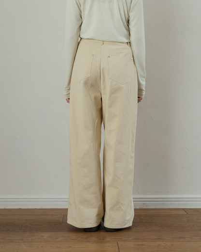 Two-Tuck Studded Twill Pants
