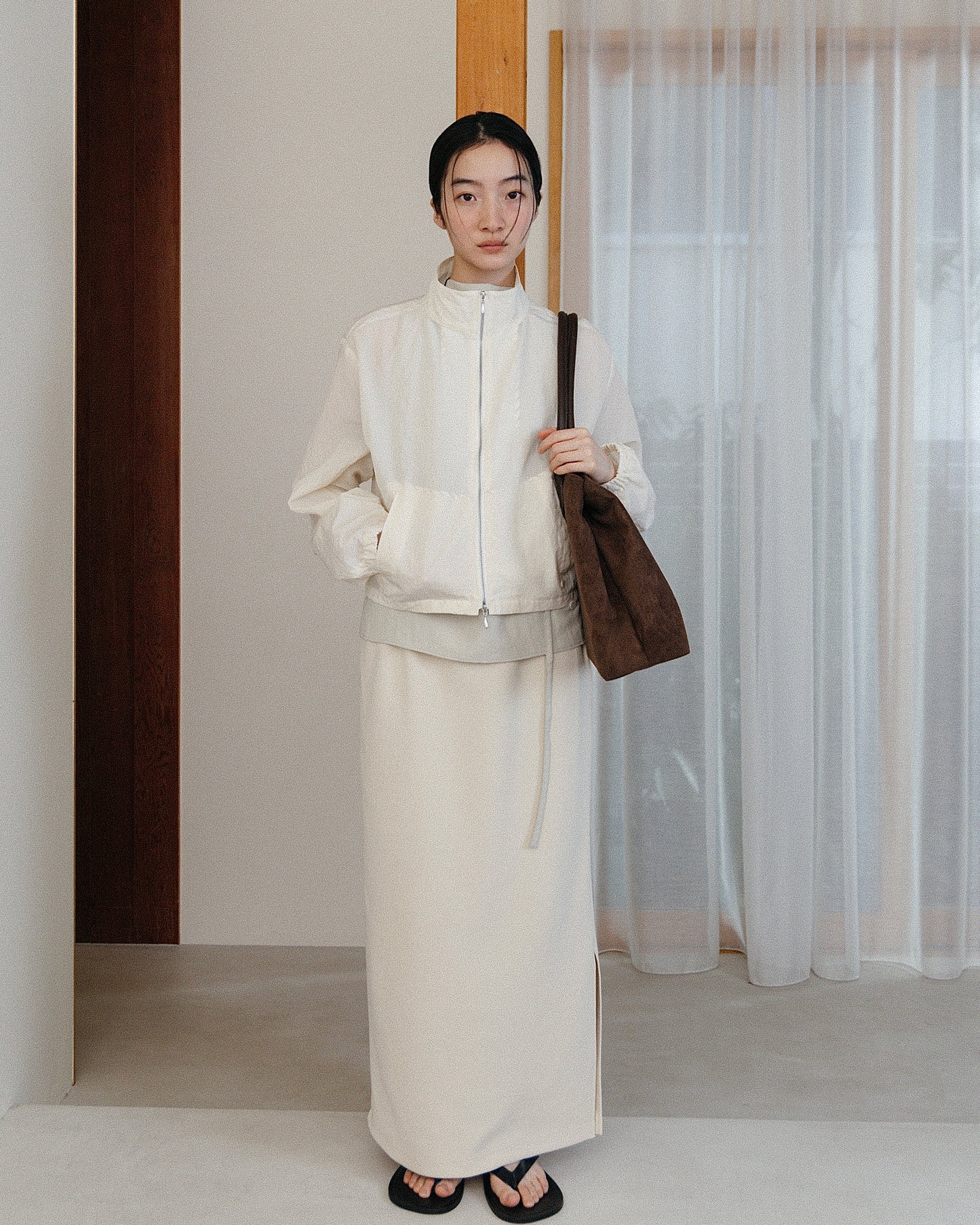 Washed Sheer Blouson