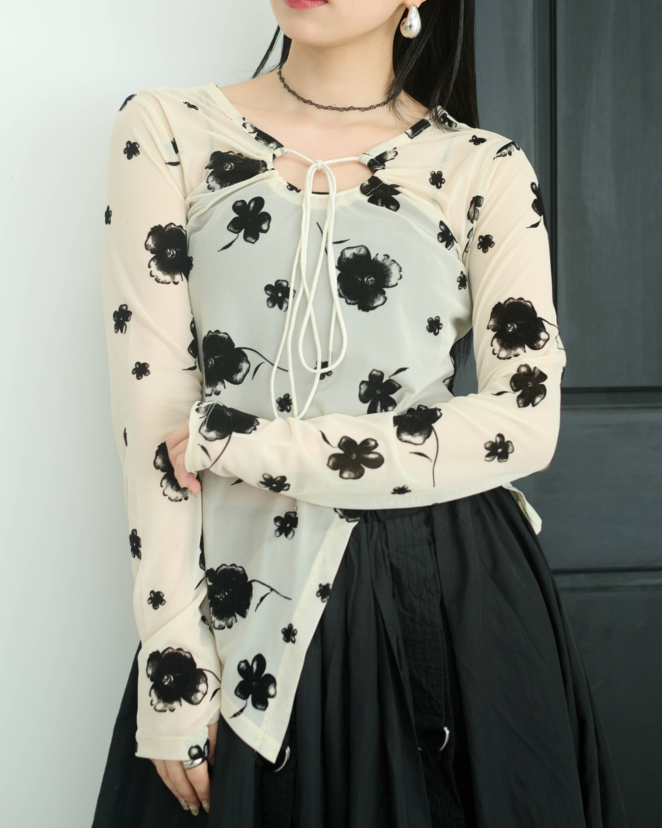 Printed Sheer Tops