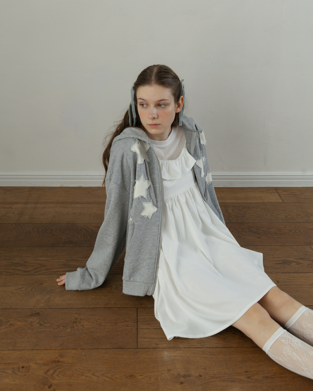 Star Patchwork Zip Hoodie