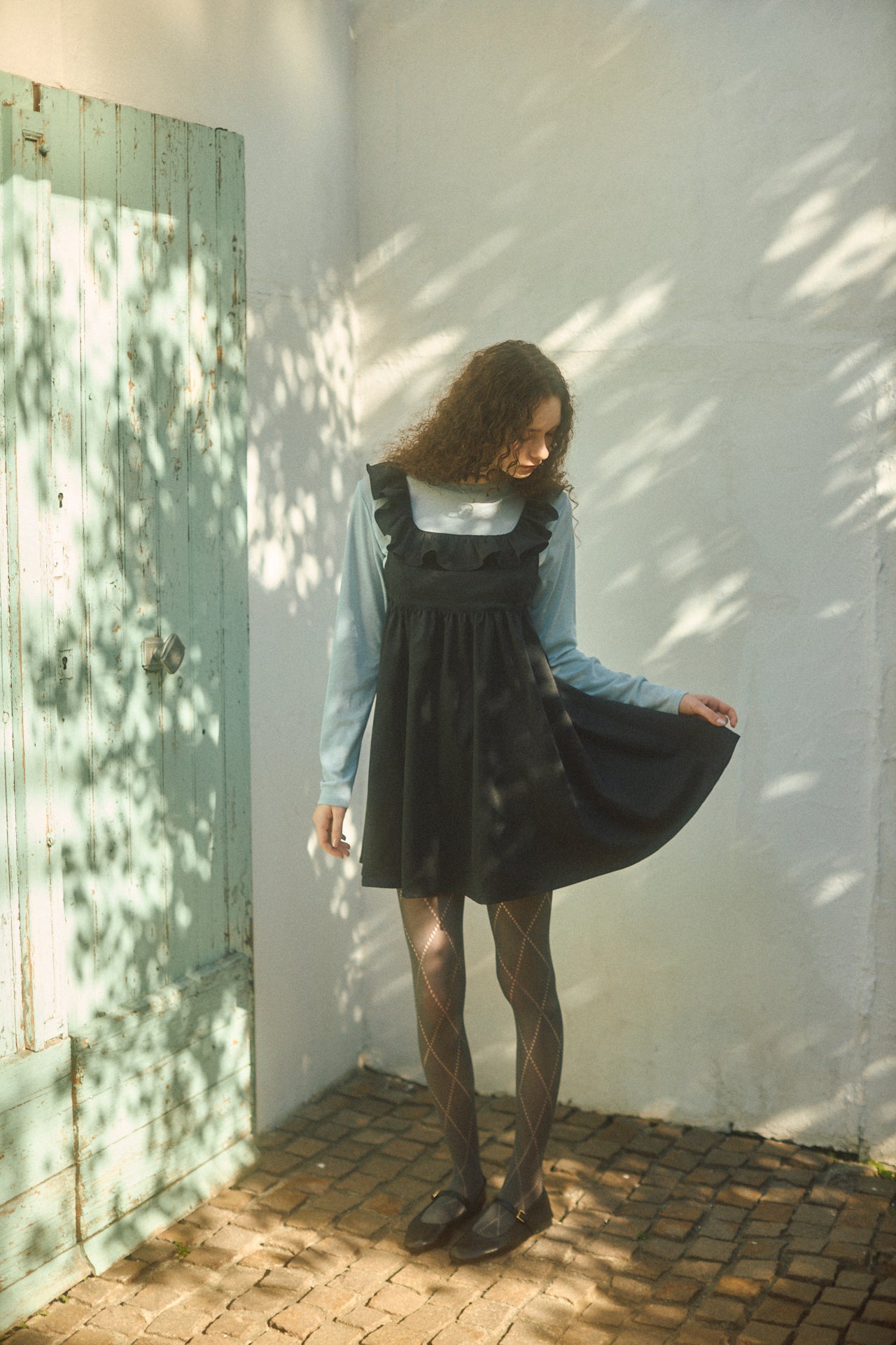 BOLUNE レイヤードフリルチュニック Frill Layered Tunic – newv | ヌーヴ