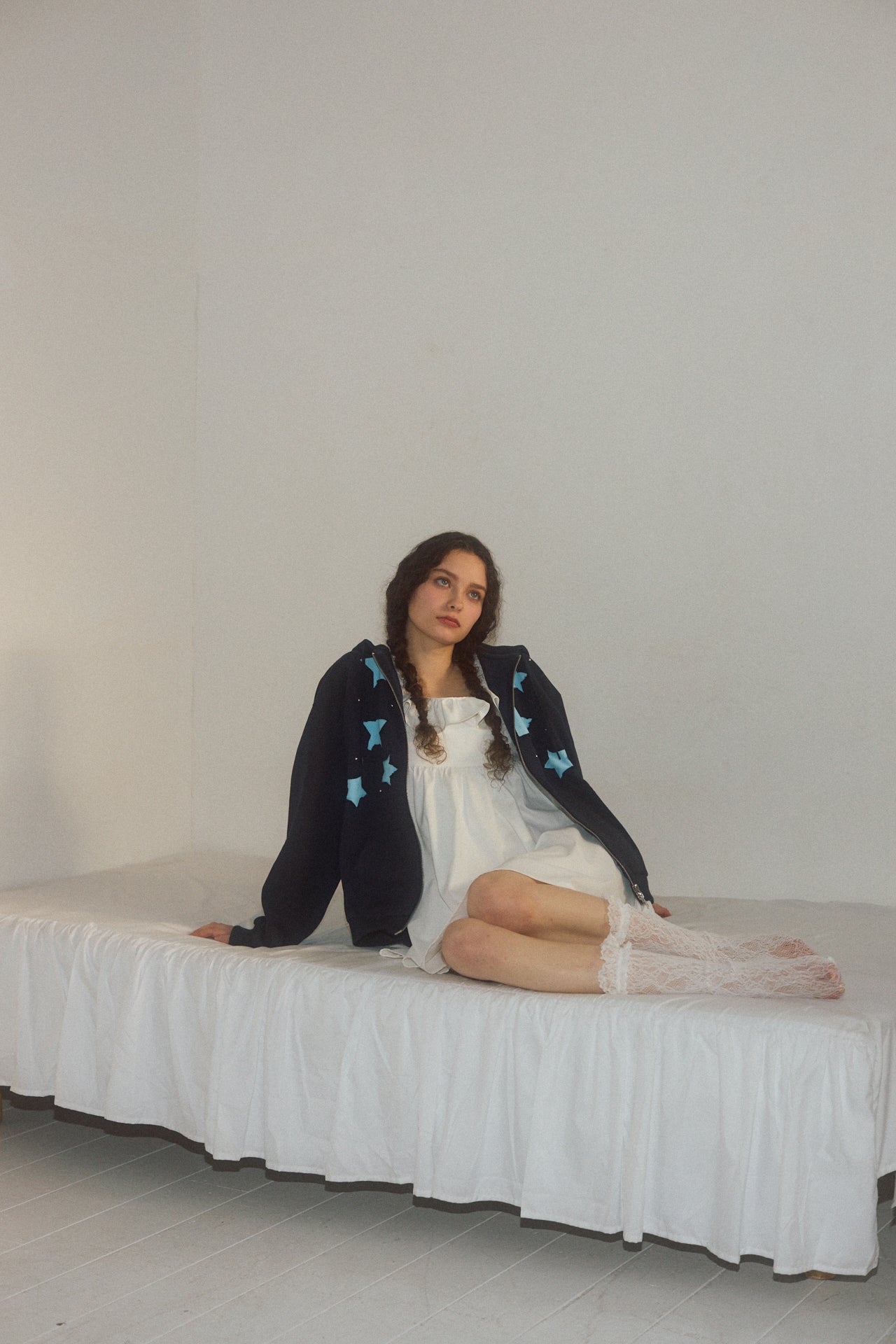 Star Patchwork Zip Hoodie