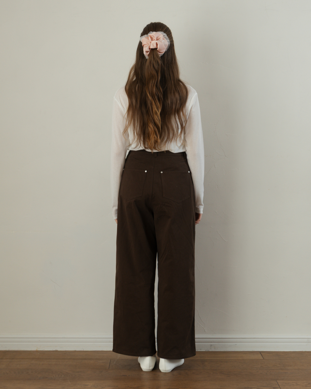 Two-Tuck Studded Twill Pants