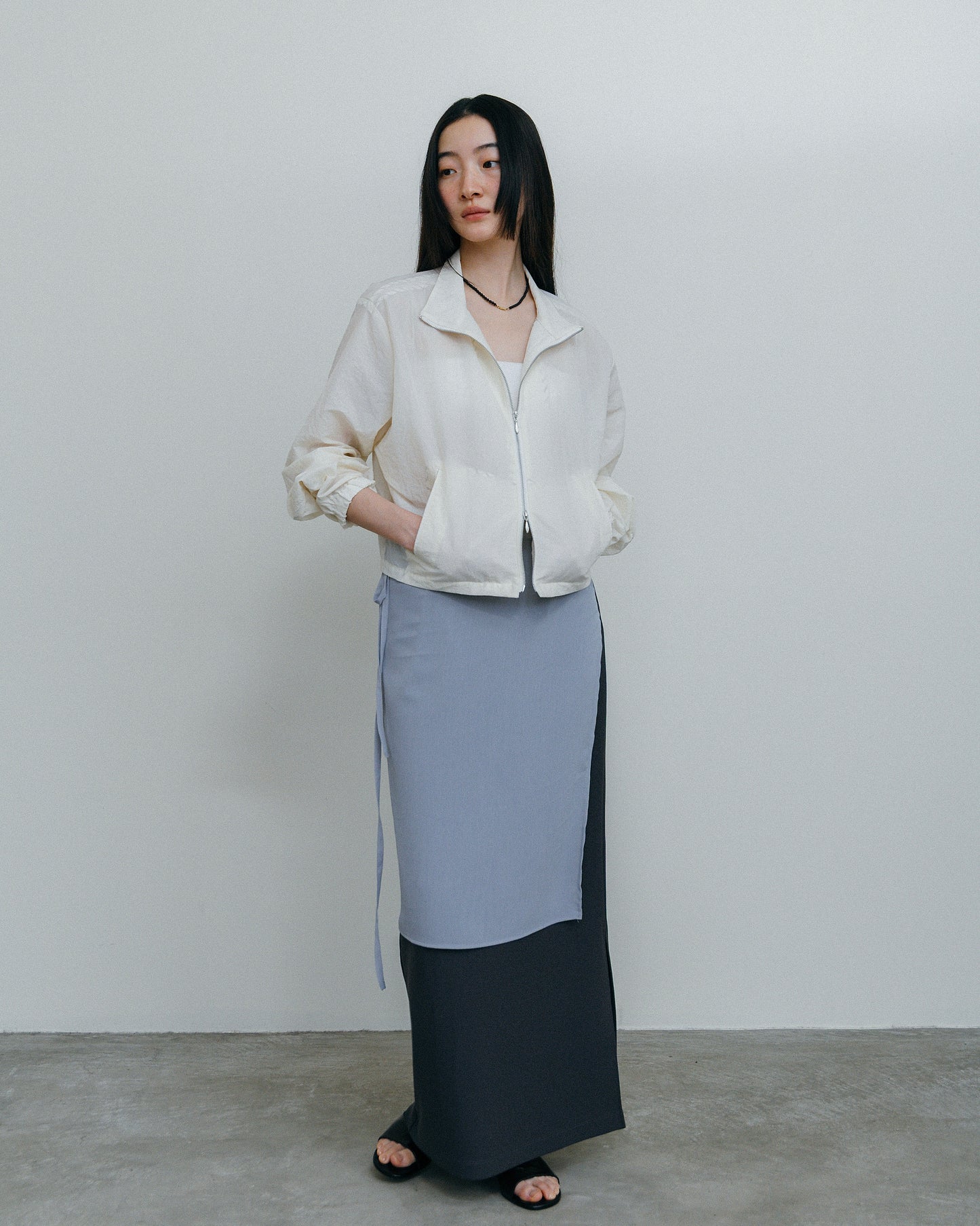 Washed Sheer Blouson