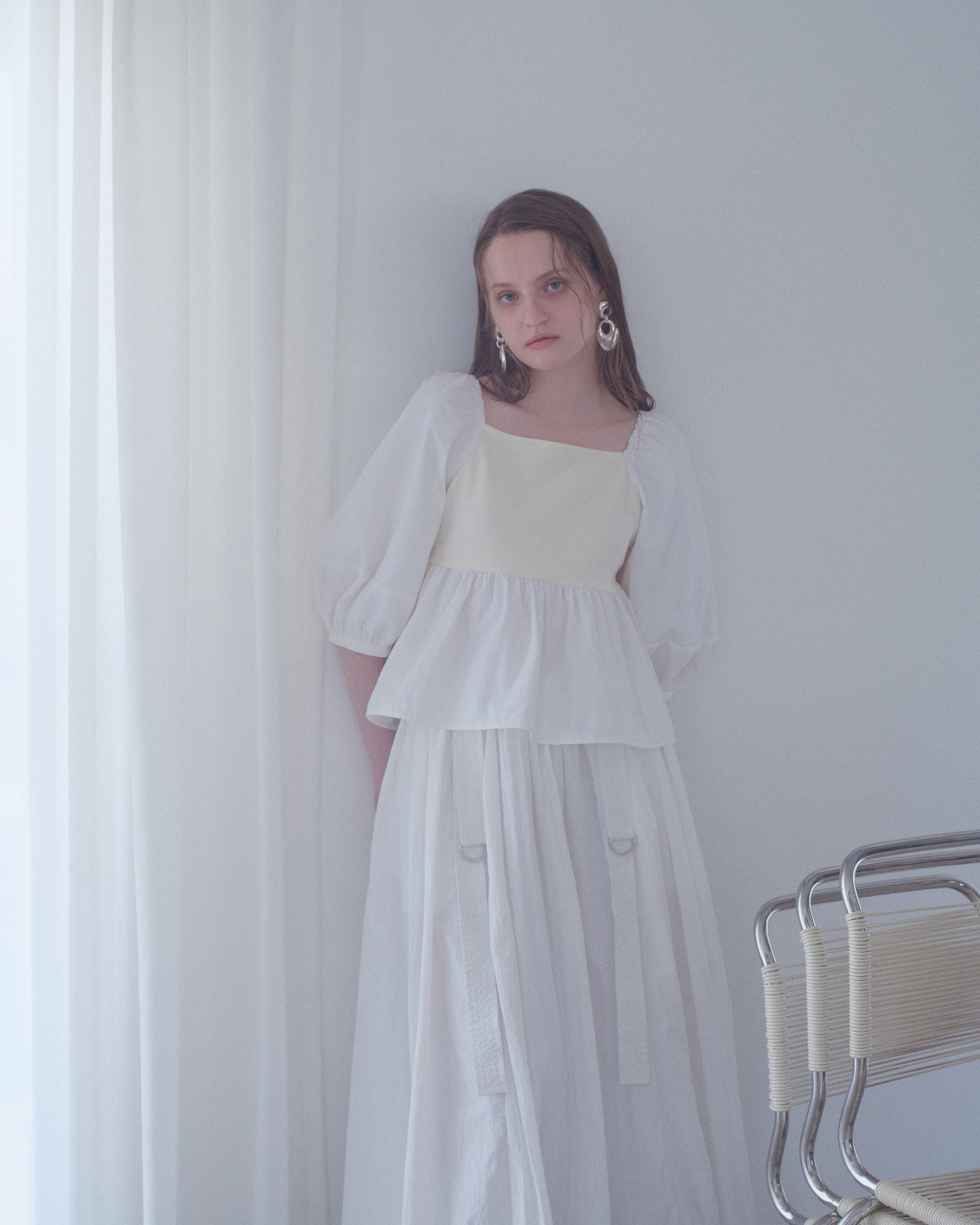 【予約】Square Neck Peplum Tops※6月下旬配送