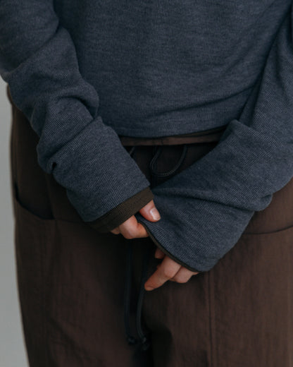 Compact Henley Rib Top