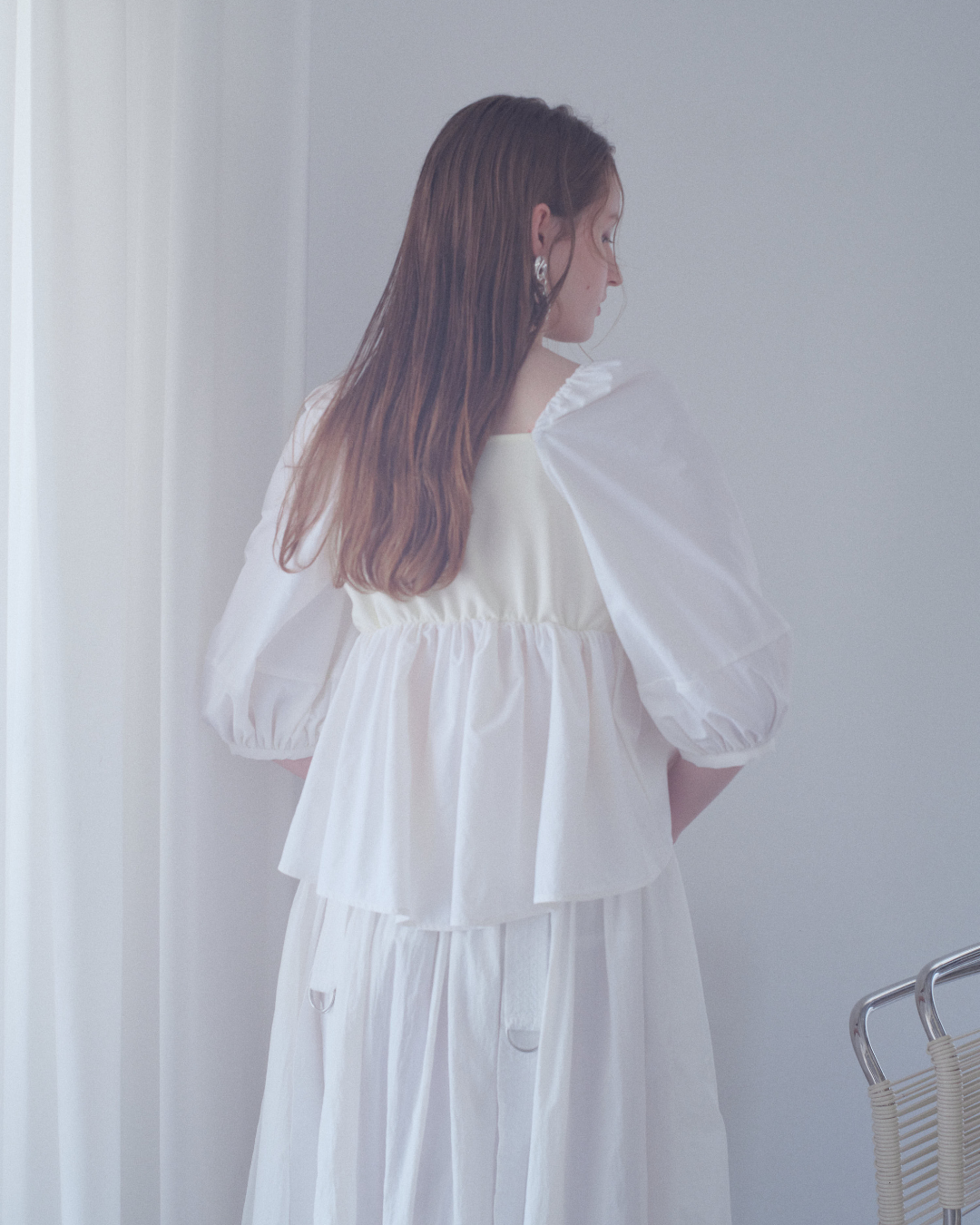 【予約】Square Neck Peplum Tops※6月下旬配送