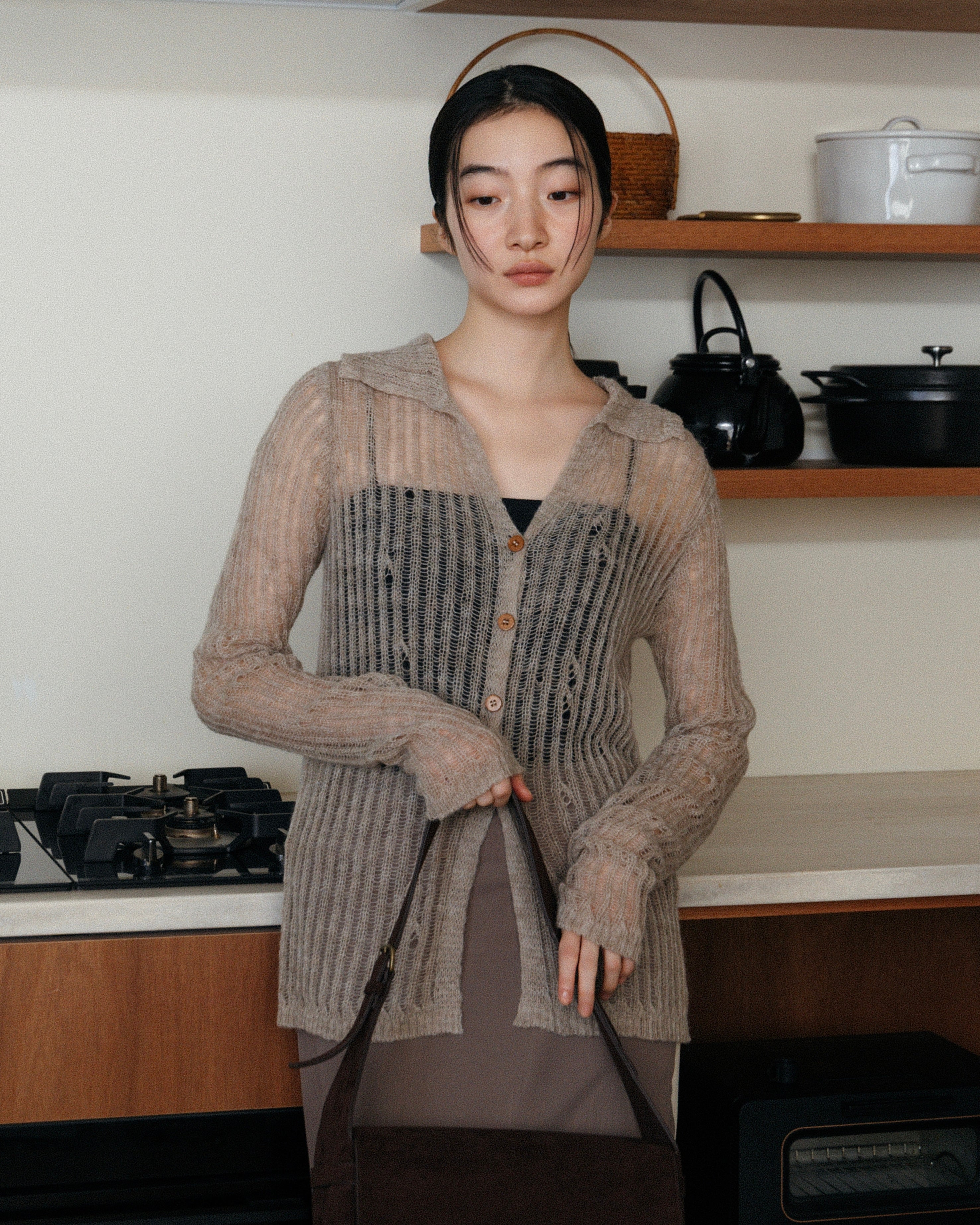 Sheer Knit Cardigan – newv | ヌーヴ