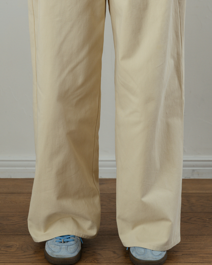 Two-Tuck Studded Twill Pants
