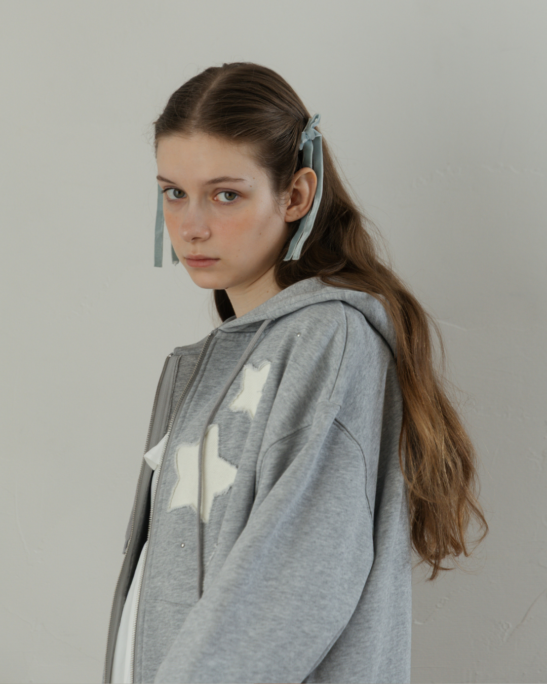 Star Patchwork Zip Hoodie