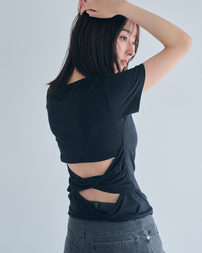 【予約】Back Open Compact Tee※6月下旬配送