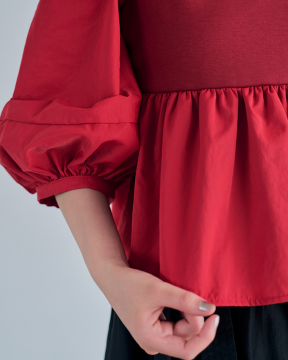 【予約】Square Neck Peplum Tops※6月下旬配送