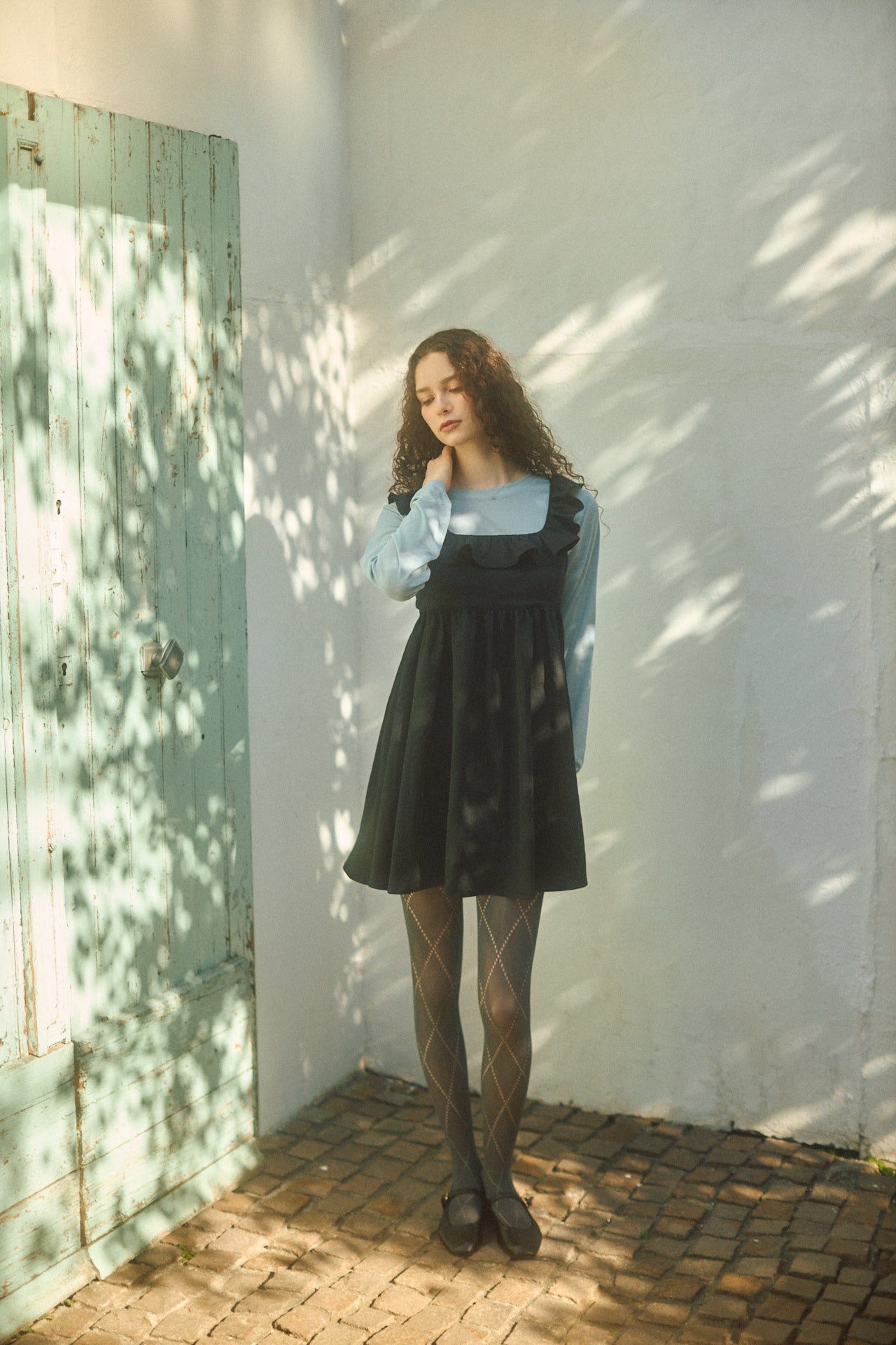 Basic Sheer Color Long-Sleeve T-Shirt