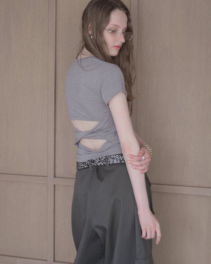 【予約】Back Open Compact Tee※6月下旬配送