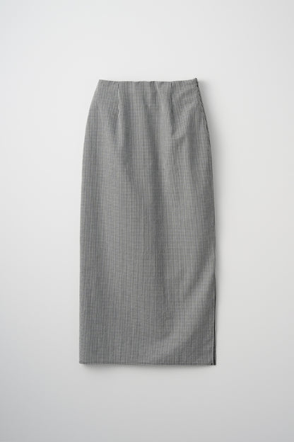 Gingham Check Pencil Skirt