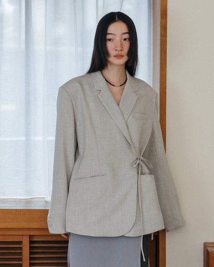 Tie Wrap Tailored Jacket