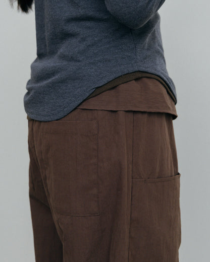 Fold Waist Lowrise Pants