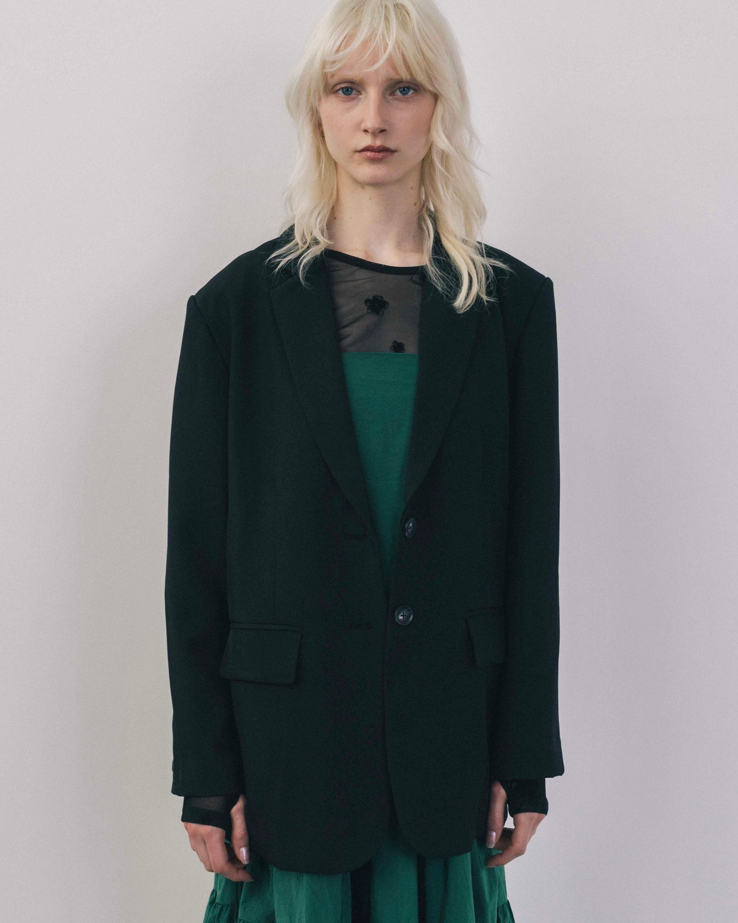 Back Gather Design Jacket