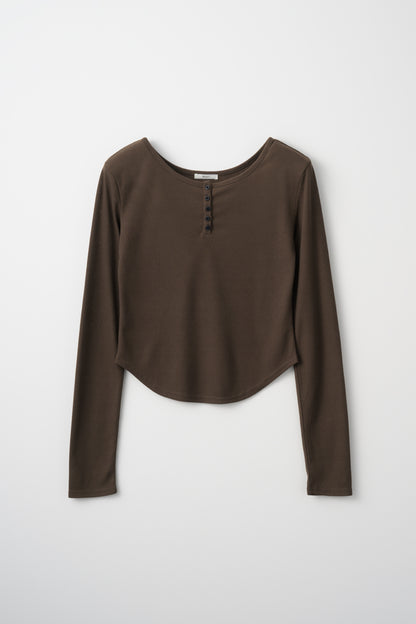 Compact Henley Rib Top